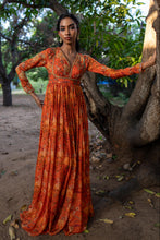 Load image into Gallery viewer, Sunset Orange Anarkali Set