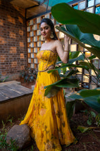 Load image into Gallery viewer, Canary Yellow Corset Skirt Set