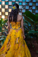 Load image into Gallery viewer, Canary Yellow Corset Skirt Set