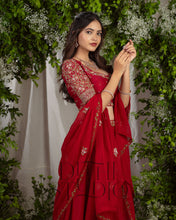 Load image into Gallery viewer, Red Lehenga with Duppata