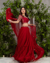 Load image into Gallery viewer, Red Lehenga with Duppata