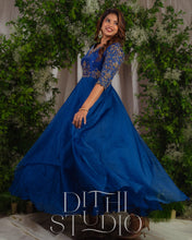 Load image into Gallery viewer, Blue Lehenga Dress With Duppata