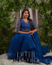 Load image into Gallery viewer, Blue Lehenga Dress With Duppata