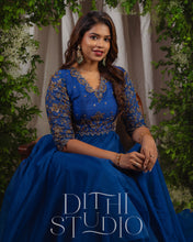 Load image into Gallery viewer, Blue Lehenga Dress With Duppata