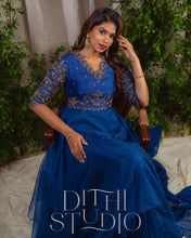Load image into Gallery viewer, Blue Lehenga Dress With Duppata