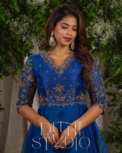 Load image into Gallery viewer, Blue Lehenga Dress With Duppata