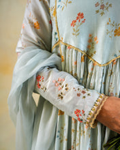 Load image into Gallery viewer, Powder Blue Floral Chanderi Salwar Suit