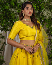 Load image into Gallery viewer, Yellow Lehenga with Duppata