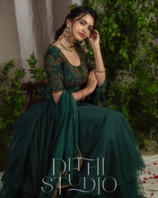 Load image into Gallery viewer, Green Lehenga with Duppata