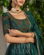 Load image into Gallery viewer, Green Lehenga with Duppata