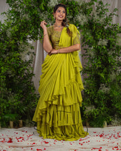 Load image into Gallery viewer, Lime Green Ruffle Dress