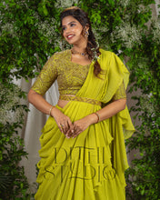Load image into Gallery viewer, Lime Green Ruffle Dress