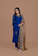Load image into Gallery viewer, Navy Blue Chandheri Set