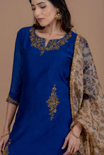 Load image into Gallery viewer, Navy Blue Chandheri Set
