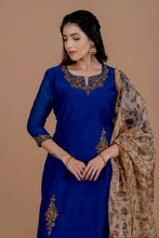 Load image into Gallery viewer, Navy Blue Chandheri Set