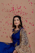 Load image into Gallery viewer, Navy Blue Chandheri Set