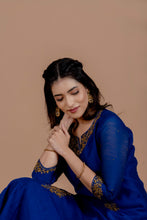 Load image into Gallery viewer, Navy Blue Chandheri Set
