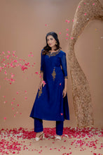 Load image into Gallery viewer, Navy Blue Chandheri Set