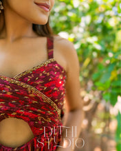 Load image into Gallery viewer, Mahogany Red Print Dress