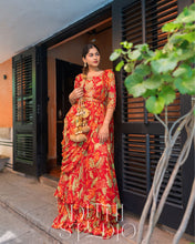 Load image into Gallery viewer, Red Rhapsody Drape Dress