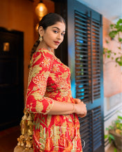 Load image into Gallery viewer, Red Rhapsody Drape Dress