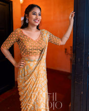 Load image into Gallery viewer, Tangerine Sari Set