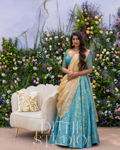 Load image into Gallery viewer, Darkpowder Blue Crop Top and Skirt