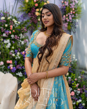 Load image into Gallery viewer, Darkpowder Blue Crop Top and Skirt