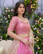 Load image into Gallery viewer, Lotus Pink Crop Top and Skirt