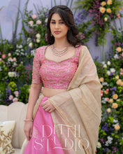 Load image into Gallery viewer, Lotus Pink Crop Top and Skirt