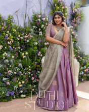 Load image into Gallery viewer, Mauve purple crop top and skirt