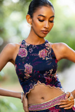Load image into Gallery viewer, Midnight Blue Drape Skirt Set