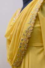 Load image into Gallery viewer, Pastel yellow Drape Anarkali