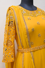 Load image into Gallery viewer, Mustard Yellow Drape Dress