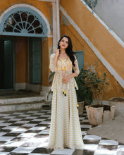 Load image into Gallery viewer, White and Yellow Marigold Skirt Set