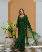 Load image into Gallery viewer, Green Ruffle Dress
