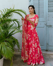 Load image into Gallery viewer, Pink Floral Anarkali