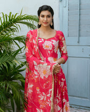 Load image into Gallery viewer, Pink Floral Anarkali
