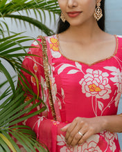 Load image into Gallery viewer, Pink Floral Anarkali