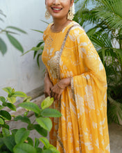 Load image into Gallery viewer, Yellow Floral Anarkali