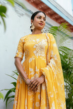 Load image into Gallery viewer, Yellow Floral Anarkali