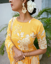 Load image into Gallery viewer, Yellow Floral Anarkali