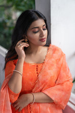 Load image into Gallery viewer, Orange Anarkali