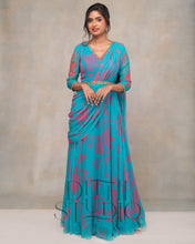 Load image into Gallery viewer, Teal Blue Drape Dress

