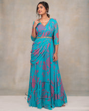 Load image into Gallery viewer, Teal Blue Drape Dress
