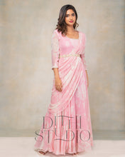 Load image into Gallery viewer, Pastel Pink Floral Drape Dress
