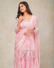 Load image into Gallery viewer, Pastel Pink Floral Drape Dress
