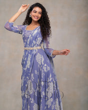 Load image into Gallery viewer, Floral Lavender Drape Dress
