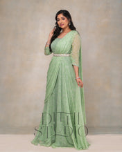 Load image into Gallery viewer, Pastel Green Drape Dress
