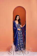 Load image into Gallery viewer, Blue Anarkali With Duppata
